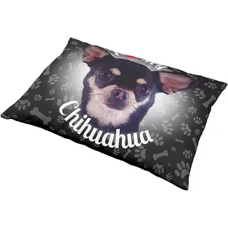 iLeesh I Love My Chihuahua Black Pet Bed