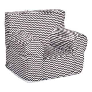 Trend Lab Bedtime Grey Chevron Petite Accent Chair