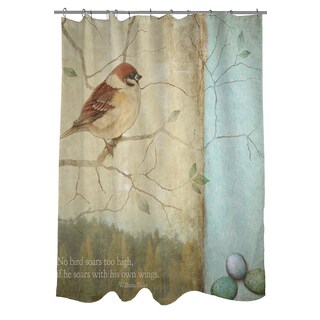 Thumbprintz Bird Quote Sparrow Shower Curtain