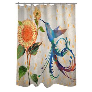 Thumbprintz Daisy Hum Neutral Shower Curtain