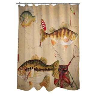 Thumbprintz Fish and Lures Shower Curtain