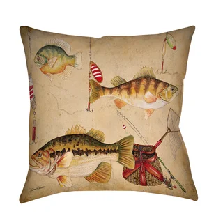 Thumbprintz Fish and Lures Decorative Pillow