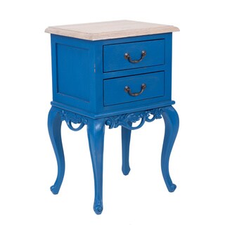 Carthage Blue Square Accent Table