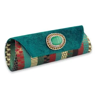 Beaded 'Glamorous Turquoise' Clutch Handbag (India)