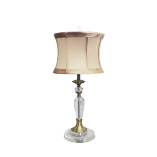 Brass Crystal Base Table Lamp