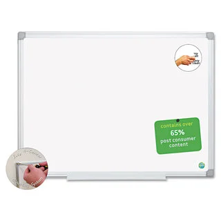 MasterVision White/Silver Earth Easy-Clean Dry Erase Board