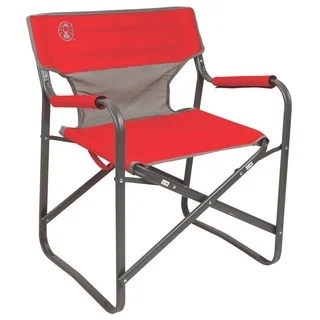 Coleman Red Steel Deck Chair