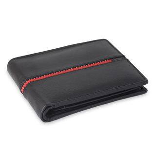 Handcrafted Men's Leather 'Suave in Red' Wallet (India)