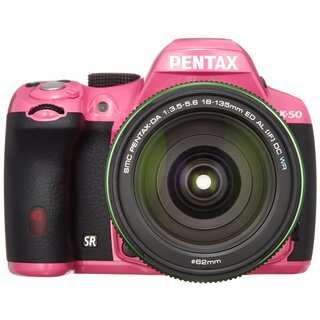 Pentax K-50 Pink 16.3MP DSLR Camera with 18-135mm Lens