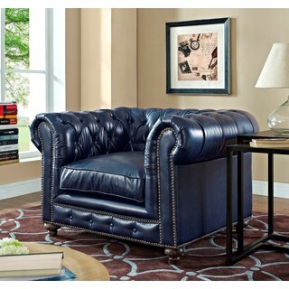 Durango Rustic Blue Leather Club Chair