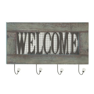 Awesome Wood Metal Welcome Wall Hook