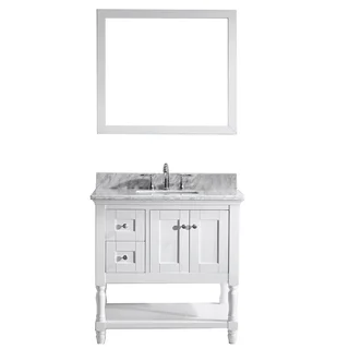 Virtu USA Julianna 36-inch Single Bathroom Vanity Cabinet Set in White