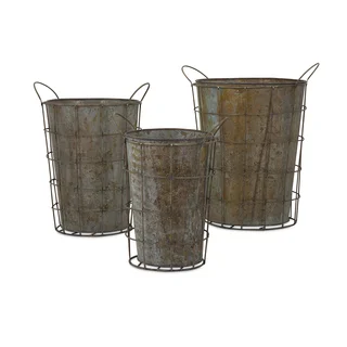 Leah Metal Flower Pots (Set of 3)