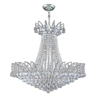 French Empire 11-light Chrome Finish and Clear Crystal 24-inch French Empire Chandelier