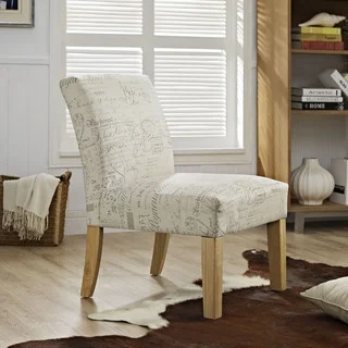 Auteur French Script-patterned Armless Club Chair