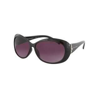 Vernier Women's Black Oval 'Sunreaders' Reading 2.0x Sunglasses