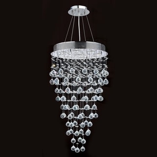 Icicle Collection 9-light Chrome Finish and Clear Crystal Chandelier