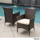 Malta Outdoor Wicker Dining Chair with Cushions (Set of 2) by Christopher Knight Home