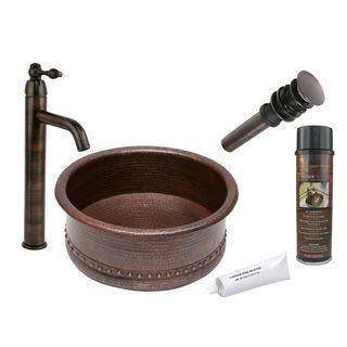 Premier Copper Products VRT15DB with Single Handle Vessel Faucet Package