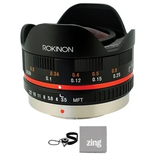 Rokinon 7.5mm f/3.5 Ultra Wide-Angle Fisheye Lens for Micro 4/3 Bundle