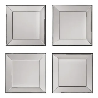 Decorative Square Wall Mirrors (Set of 4)