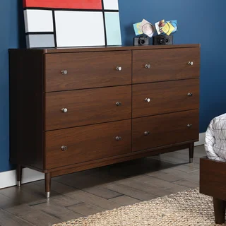 South Shore Olly Mid-Century Modern 6-drawer Double Dresser