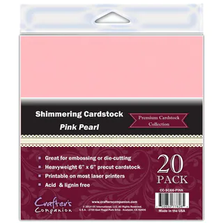 Shimmering Cardstock 6inX6in 20/PkgPink Pearl