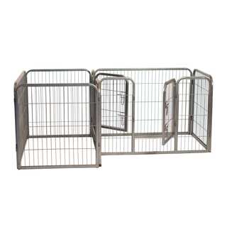 Iconic Pet Metal Heavy Duty Double Divided Tube Pet Training Kennel