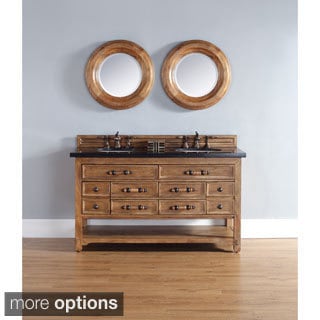 James Martin Furniture Malibu 60-inch Honey Alder Bathroom Vanity Cabinet
