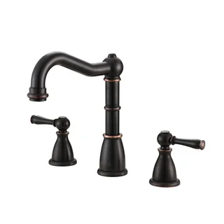 Ruvati RVF5122RB Citadel 8-15-inch Oil Rubbed Bronze Widespread Two Handle Colonial Bathroom Faucet