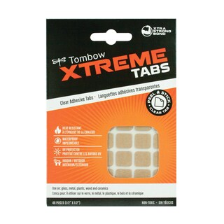 Xtreme Adhesive TabsClear .5inX.5in 48/Pkg