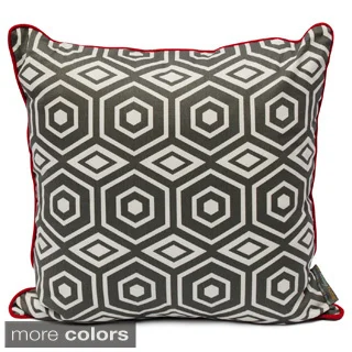 Honeycomb 20-inch Print Reversible Decorative Pillow with Down Alternative Fill