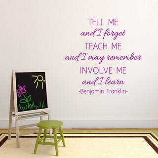 Involve Me and I Learn 48-inch x 48-inch Vinyl Wall Decal