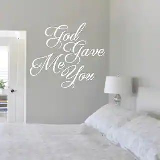 God Gave Me You 48-inch x 42-inch Vinyl Wall Decal