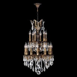 Versailles Collection 18-light Antique Bronze Finish and Clear Crystal Chandelier