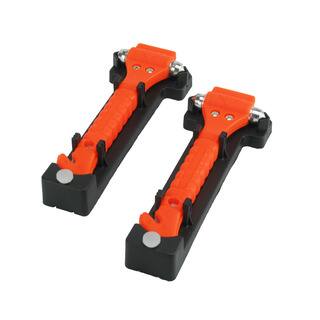 CommuteMate Universal Emergency Hammer Window Punch and Seat Belt Cutter (Pack of 2)