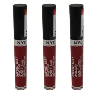 N.Y.C. New York Color Expert Last Big City Berry Lip Lacquer (Pack of 3)