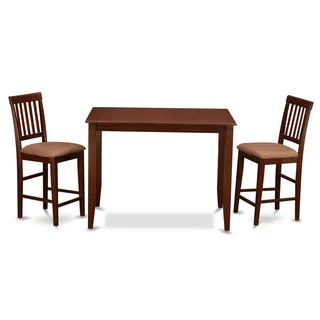Mahogany Table and 2 Dinette Chairs 3-piece Dining Set