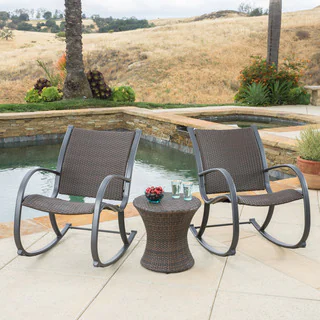 Gracie's Outdoor 3-piece Wicker Bistro Set by Christopher Knight Home