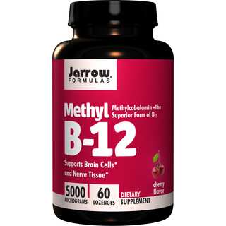 Jarrow Formulas Methyl B-12 5000 mcg (60 Lozenges)