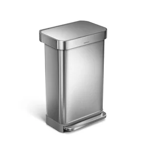 Simplehuman 45-liter Stainless Steel Rectangular Step Can with Liner Pocket