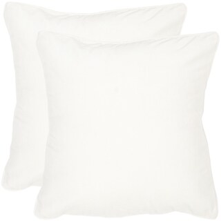 Safavieh Velvet Dream Snow White Throw Pillows (12-inches x 20-inches) (Set of 2)
