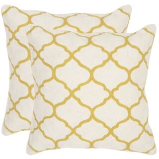 Safavieh Rhea Pear Green Throw Pillows (12-inches x 20-inches) (Set of 2)
