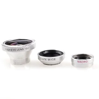 3-in-1 Detachable Fisheye Lens/ Wide Angle/ Macro Lens Kit for iPhone