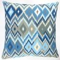 Artisan Pillows Indoor/ Outdoor 18-inch Blue Lake Modern Contemporary Geometric Throw Pillow Cover (Set of 2)