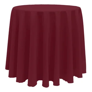 Solid Color 90-inch Round Vibrant Color Tablecloth - 90