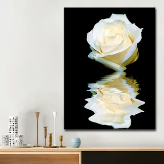 Ready2HangArt Bruce Bain 'Abstract Rose Blanc' Canvas Art