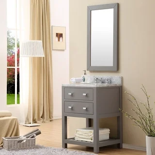 Water Creation Madalyn 24-inch Cashmere Grey Single Sink Bathroom Vanity