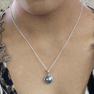 MABE Pearl and Sterling Silver Necklace