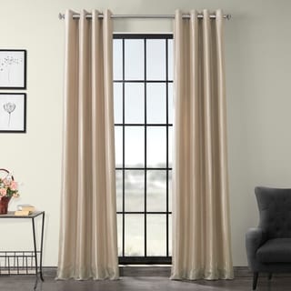 Exclusive Fabrics Grommet Blackout Faux Silk Taffeta 108-inch Length Curtain Panel